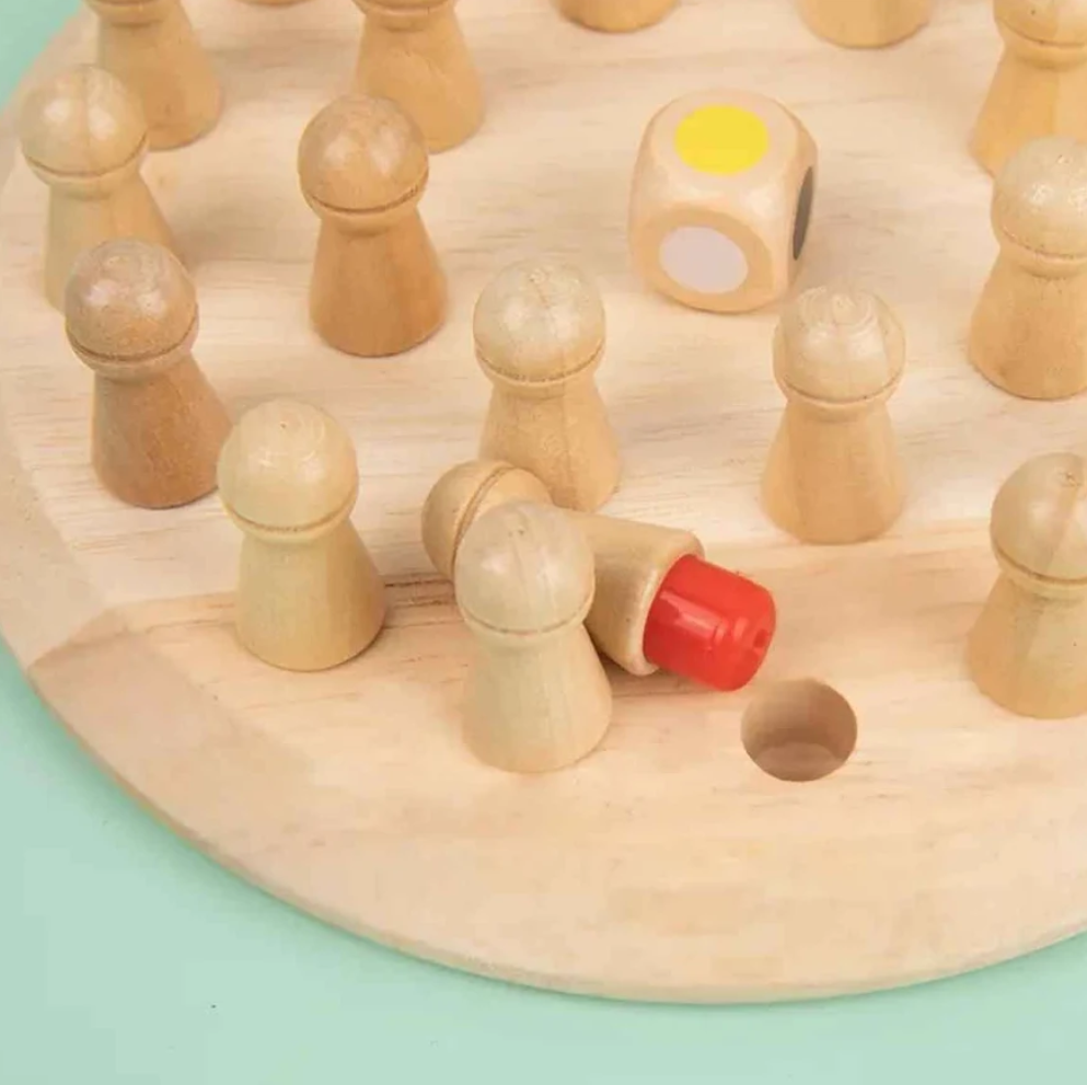 Wooden Color Matching & Fine Motor Skills Board Game