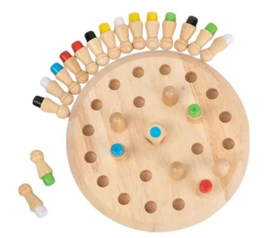 Wooden Color Matching & Fine Motor Skills Board Game