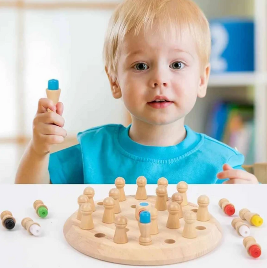 Wooden Color Matching & Fine Motor Skills Board Game
